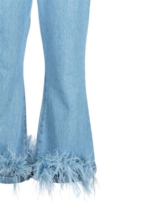 Light blue feather hem Capri Jeans Marques'Almeida | RST24TR0240DNMLIGHT BLUE